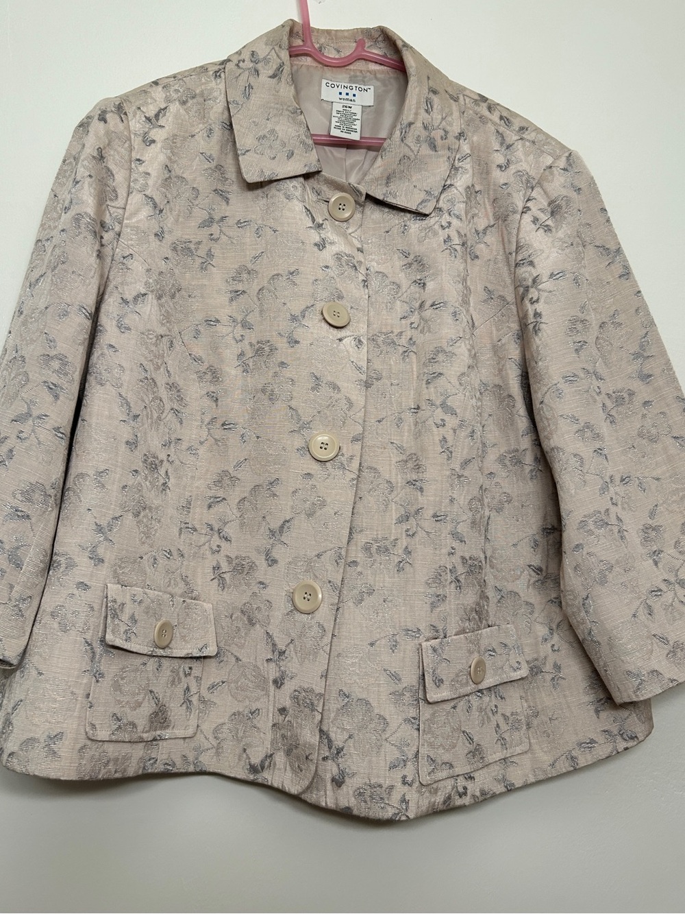 Covington Floral Jacquard Button Jacket